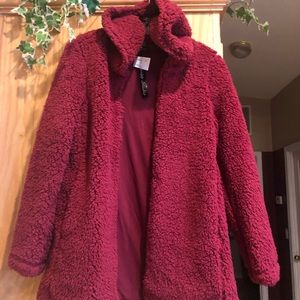 NWT Knapp Studio Burgundy Soft Hooded Jacket